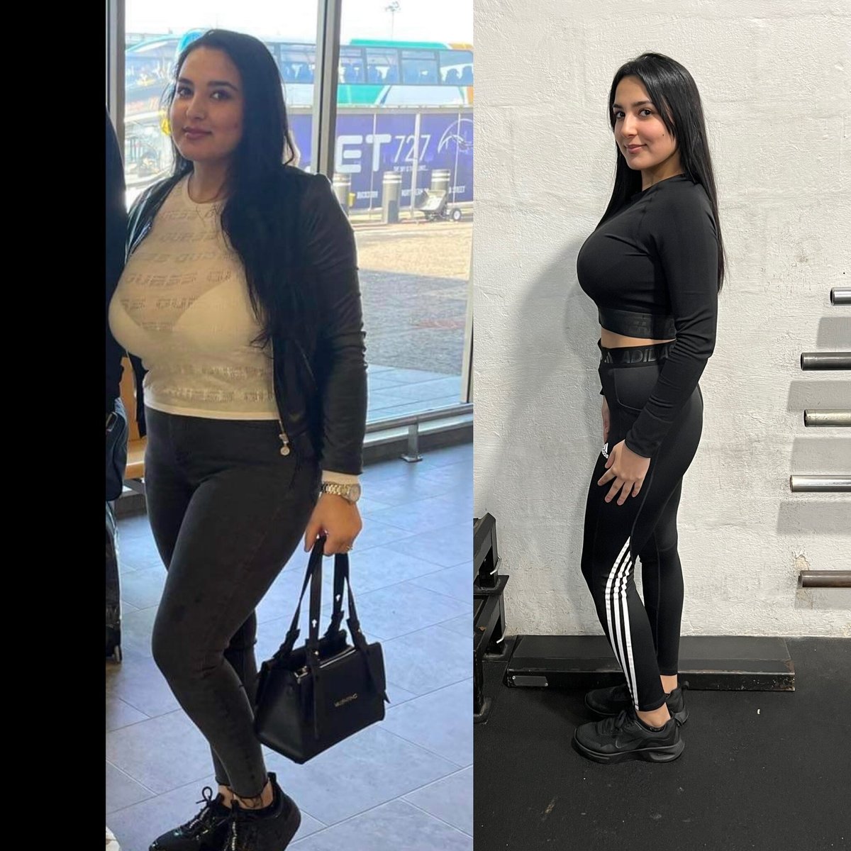 eastern european woman showing weight loss